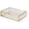 Home Details 9" Gold Vintage Glass Keepsake Box